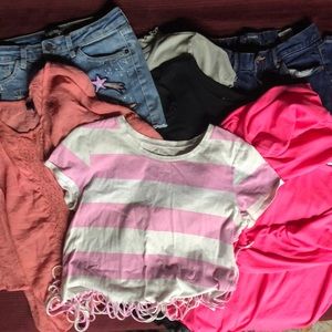 Bundle 7 Girls Sz 14-16 Casual Tops Jeans Shorts Fringe Sequins Vigoss Full Tilt
